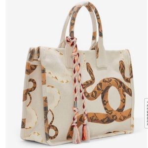 Vince Camuto  NEW Orla Tote Snake Canvas